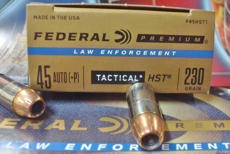100 Federal 45 acp +P HST 230 gr JHP Tactical P45HST1 ammunition-img-1