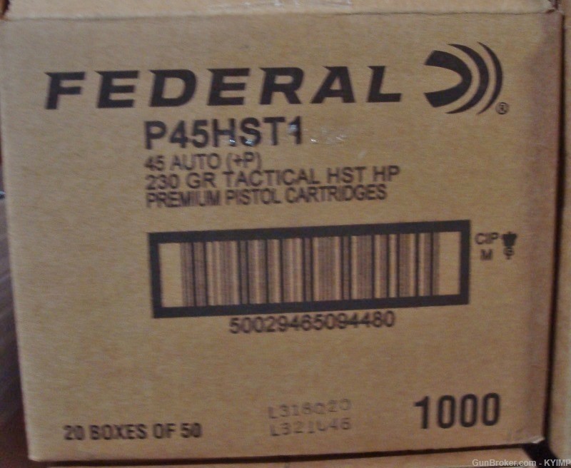 100 Federal 45 acp +P HST 230 gr JHP Tactical P45HST1 ammunition-img-3
