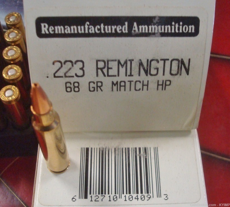 100 BLACK HILLS .223 H.P. 68 grain MATCH brass cased ammunition-img-0