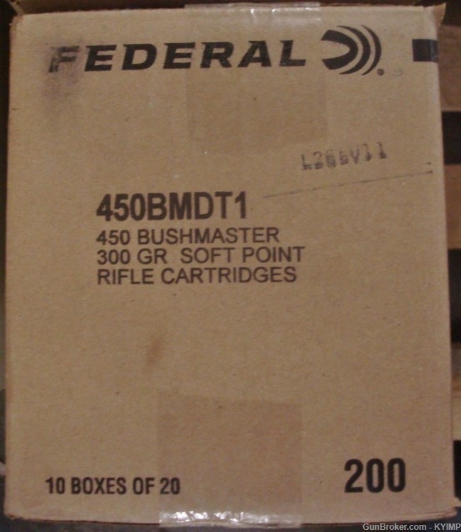 100 Federal Non Typical 450 BushMaster 300 gr JHP new ammunition 450BMDT1-img-5