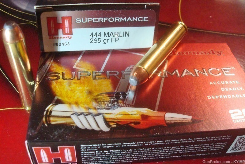 40 HORNADY 444 Marlin 265 grain SP SUPERFORMANCDE FP ammunition 82453-img-1