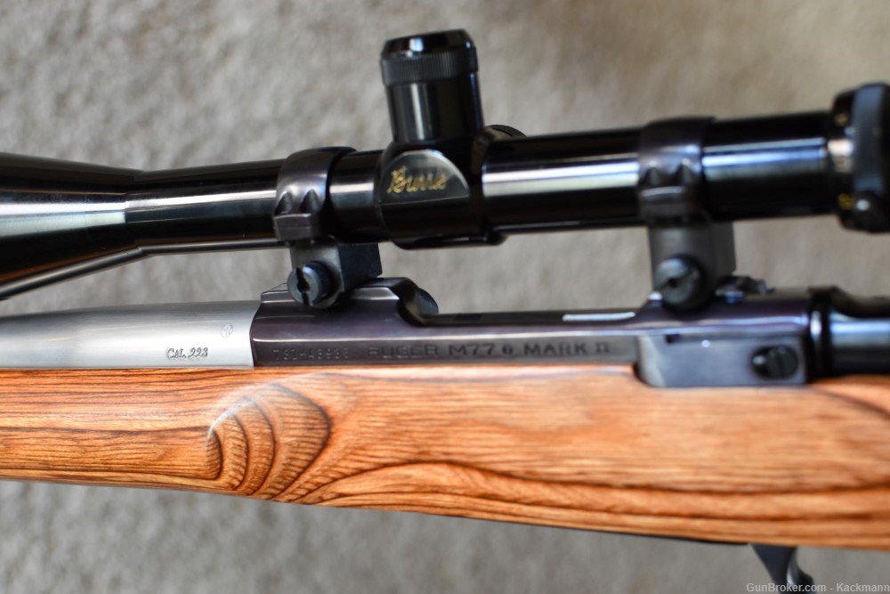 A VERY NICE RUGER M77 MKII IN 223 26" BURRIS 6-18 SCOPE WOW!-img-7