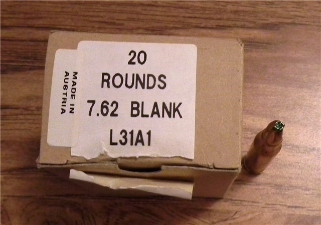7.62 BLANK L31A1 20 RD PER BOX MADE IN AUSTRIA-img-0