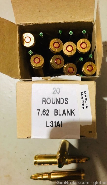 7.62 BLANK L31A1 20 RD PER BOX MADE IN AUSTRIA-img-7