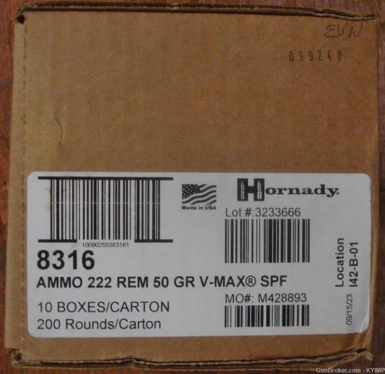 40 Hornady 222 Remington 50 gr VMAX SUPERFORMANCE NEW ammunition 8316-img-4