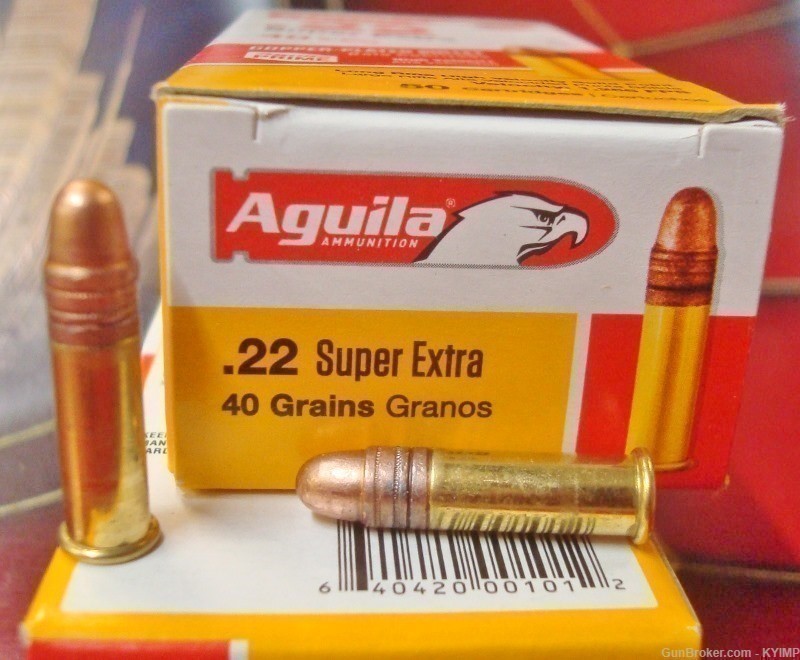 2000 Aguila SUPER EXTRA CPSP .22 LR 22 1255 FPS Copper Plated Solid Point-img-2