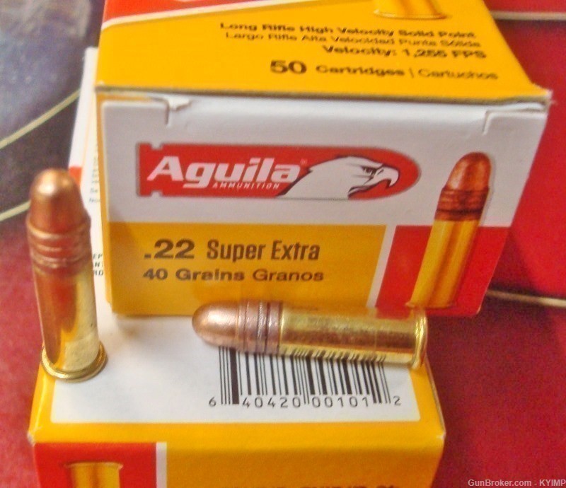2000 Aguila SUPER EXTRA CPSP .22 LR 22 1255 FPS Copper Plated Solid Point-img-3