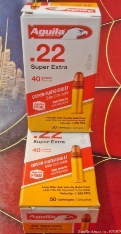 2000 Aguila SUPER EXTRA CPSP .22 LR 22 1255 FPS Copper Plated Solid Point-img-4
