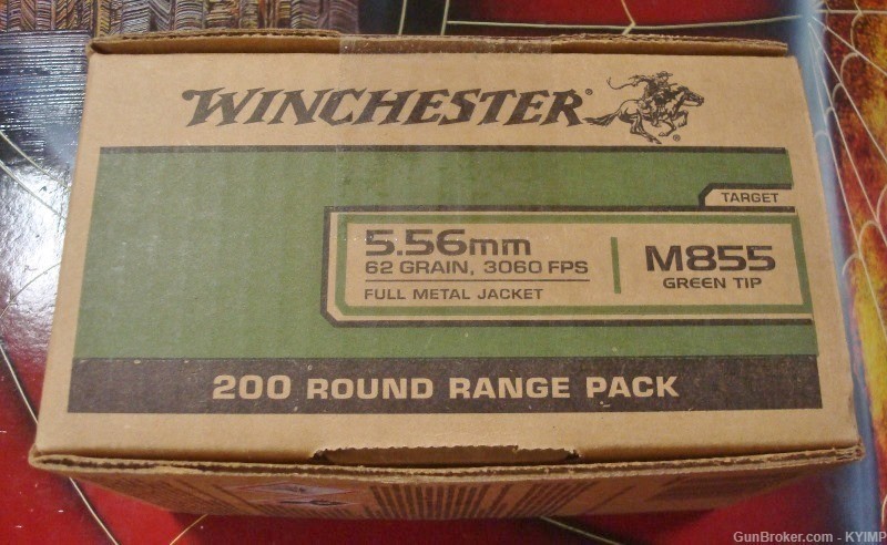 200 Winchester 5.56 M855 62 gr Green Tip Ammo XM855 WM855K SS109 WM855200-img-4