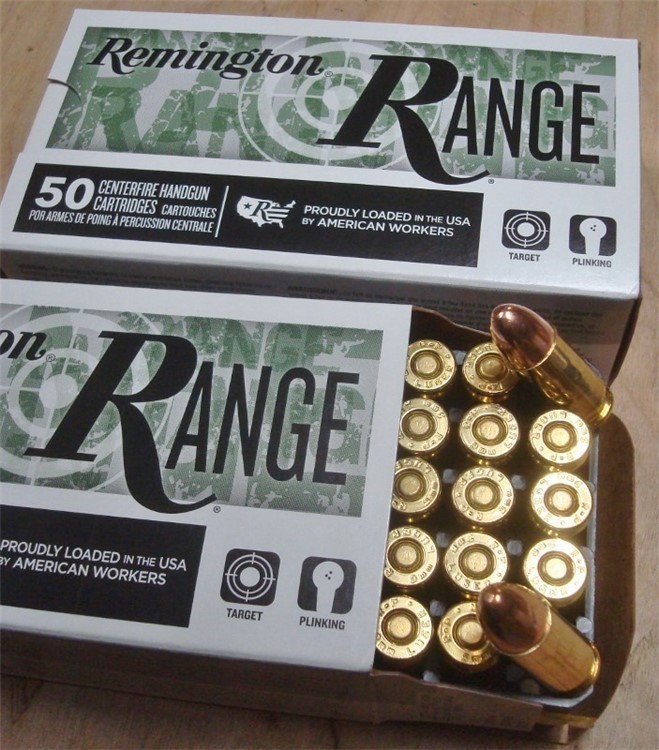 9MM 100 Remington FMJ Range 9 mm 115 gr T 3 Factory NEW Ammo 28564-img-2