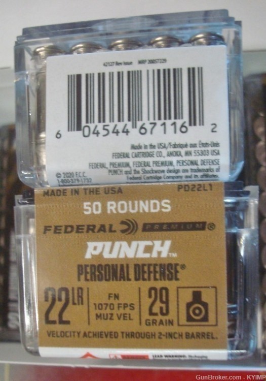 200 Federal 22 LR PERSONAL DEFENSE PUNCH 1070 FPS NEW AMMUNITON-img-2