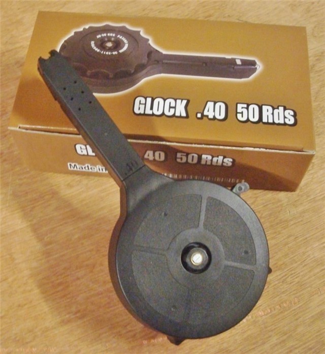 Glock 40 New 50 round Drum mag  Korean made-img-3