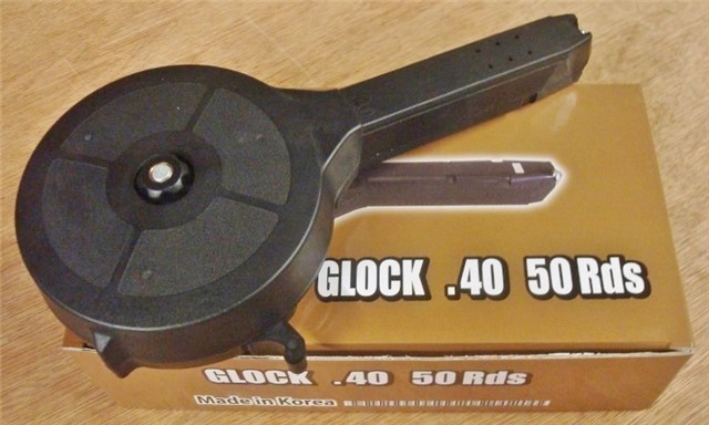 Glock 40 New 50 round Drum mag  Korean made-img-1
