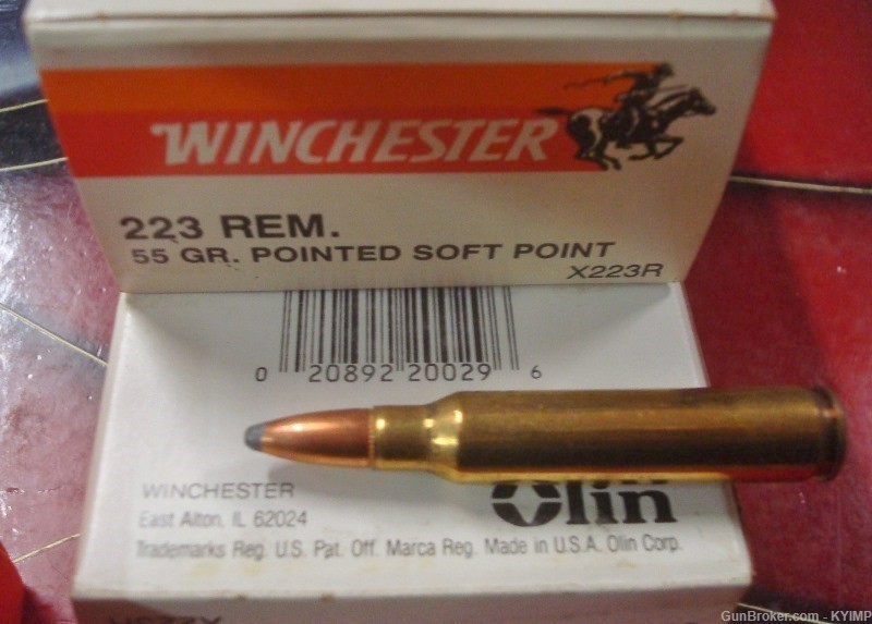 200 Winchester 223 FMJ 55 grain PSP Factory NEW X223R Ammo-img-1