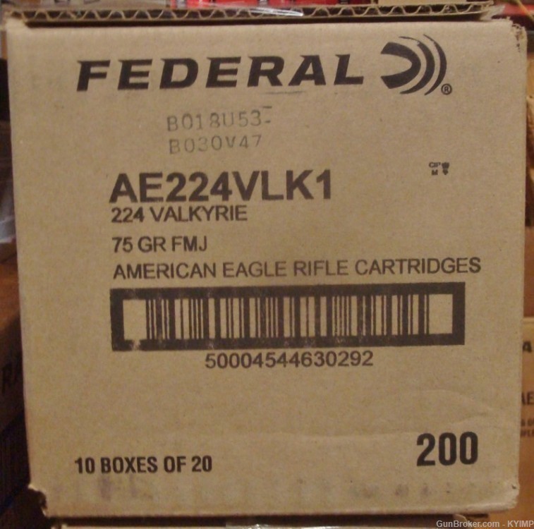 200 FEDERAL .224 TMJ 75 gr brass American Eagle Ammunition AE224VLK1-img-0