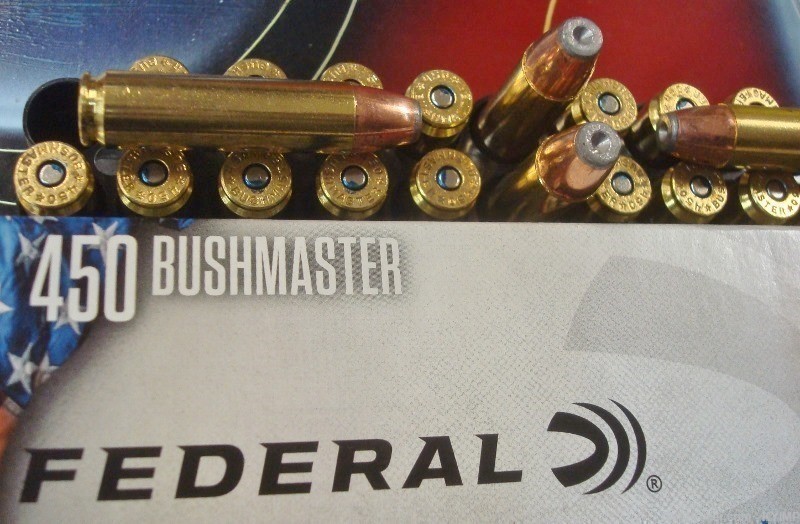 100 Federal Non Typical 450 BushMaster 300 gr JHP new ammunition 450BMDT1-img-2