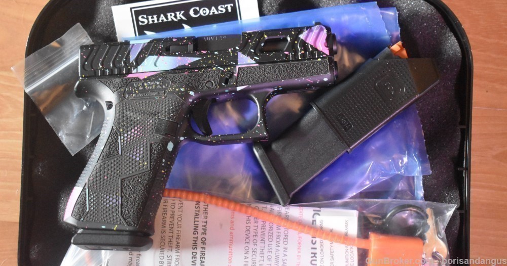 Glock 43X 9mm Custom 80's Nite pistol NIB-img-0