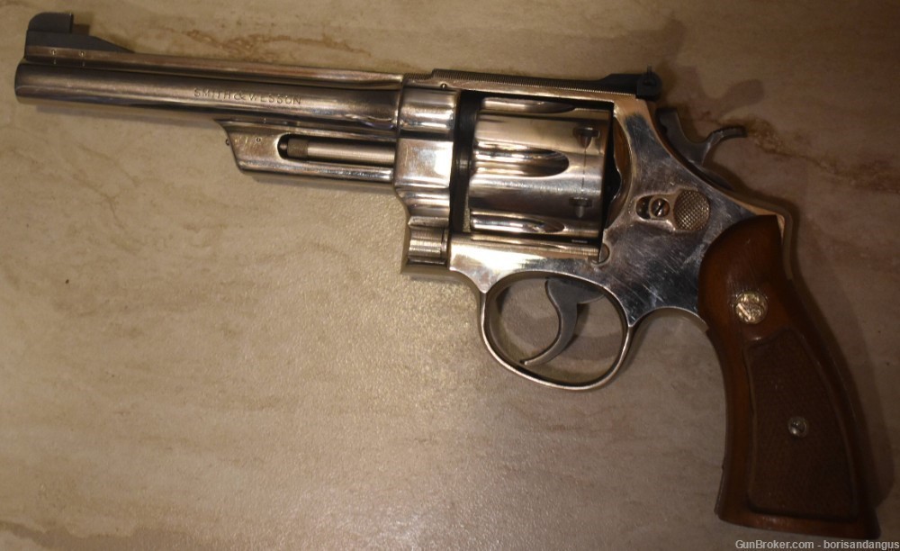 S&W Wesson Pre 27 .357 mag nickel 6" 1955-img-0