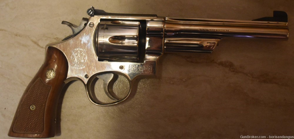 S&W Wesson Pre 27 .357 mag nickel 6" 1955-img-3