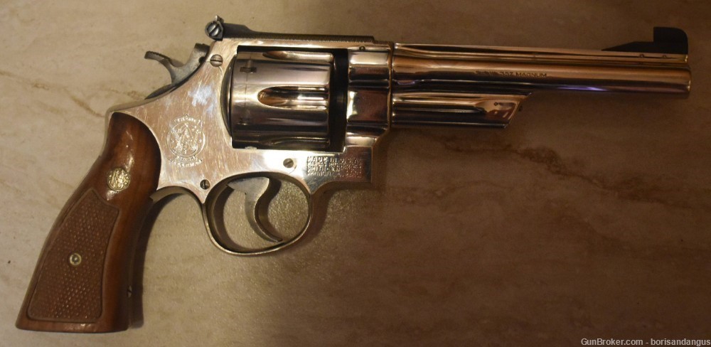 S&W Wesson Pre 27 .357 mag nickel 6" 1955-img-1