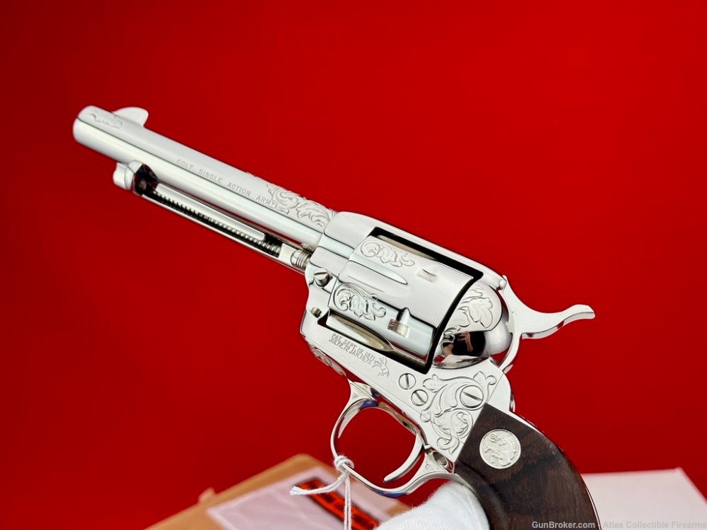 UNICORN 1991 Colt SAA 5.5" 9mm Nickel |*FACTORY MASTER ENGRAVED*| 100% NIB!-img-26