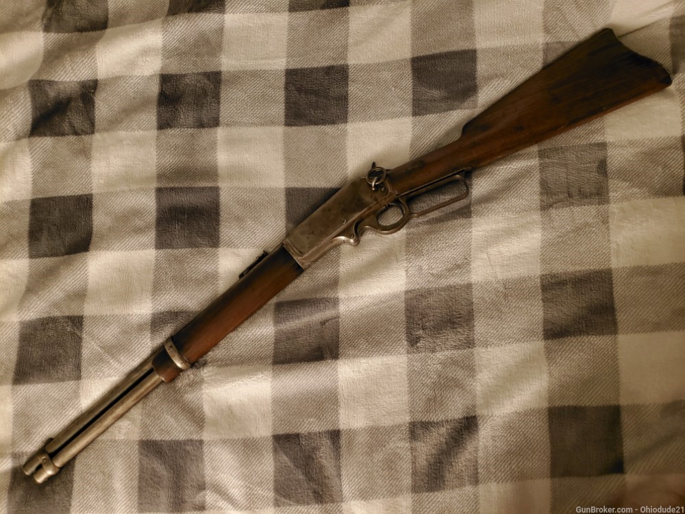 Rare Marlin 1893 saddle ring trapper carbine-img-0