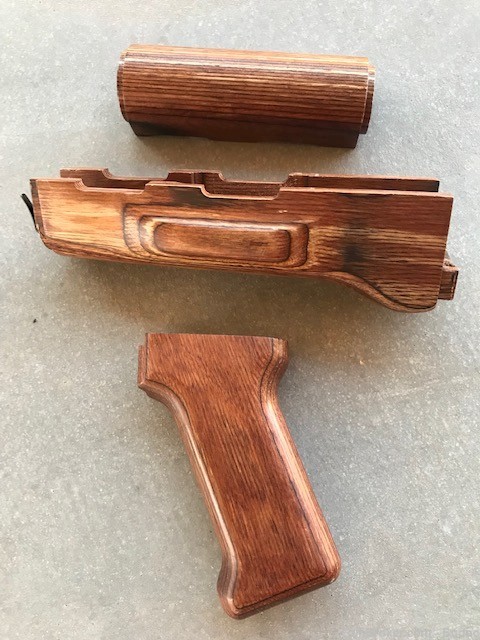 Beautiful AK47 Ak 47 AKM Wood Furniture fore end grip Set-img-0