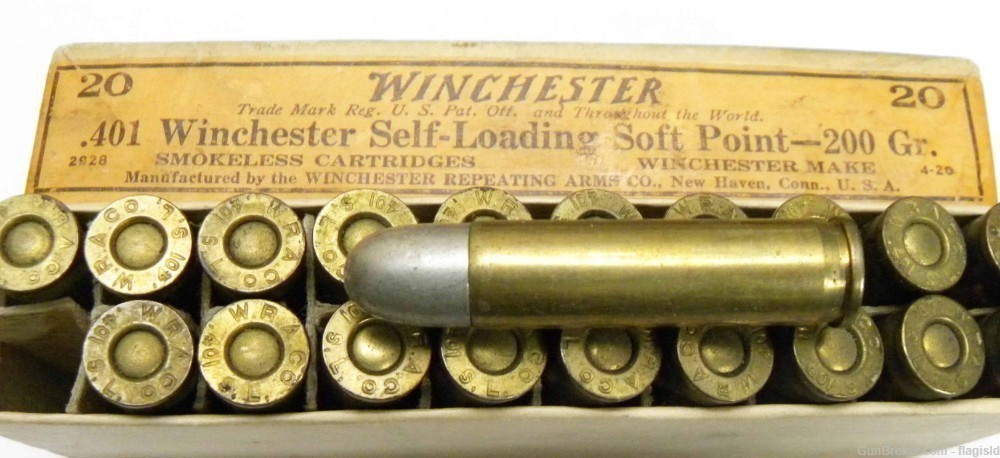 Full & Correct Vintage 2 PC Box of Winchester 401 winchester SL WRA Co-img-3