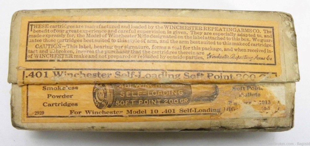 Full & Correct Vintage 2 PC Box of Winchester 401 winchester SL WRA Co-img-0