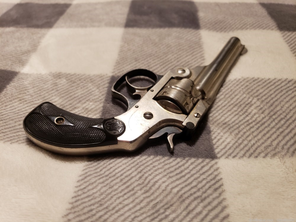 Nickel plated Smith and Wesson top break 2nd model double action-img-5