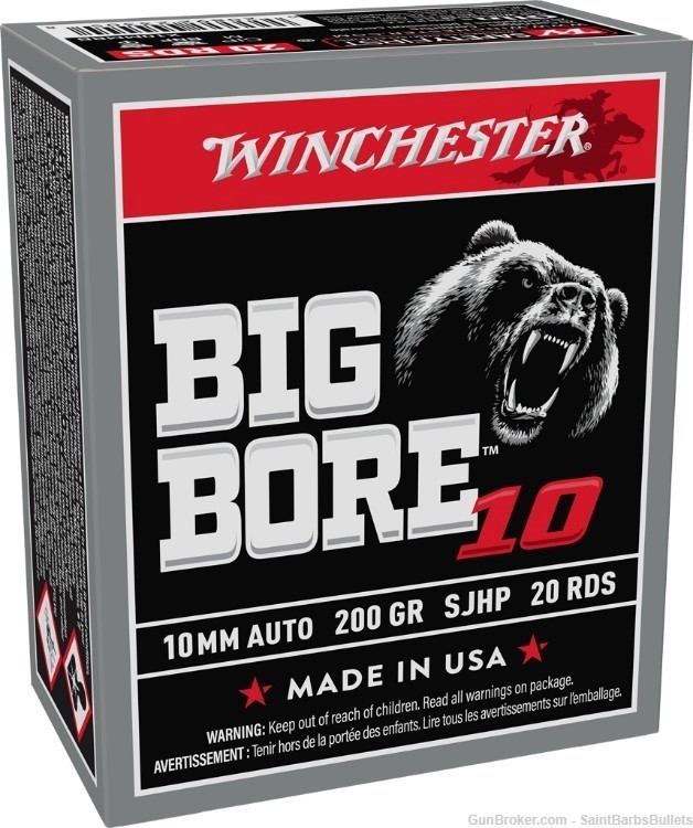 Winchester Big Bore 10mm 200 Grain JSP - 20 Rounds-img-0