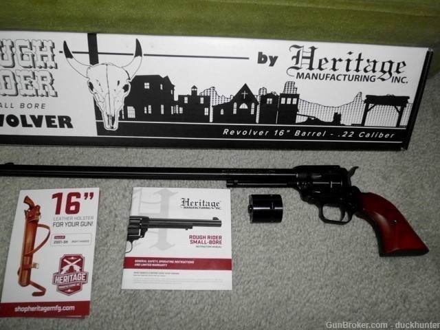 HERITAGE ROUGH RIDER 22 LONG RIFLE/ 22 WIN mag 16 INCH BARREL  NEW UNFIRED-img-0