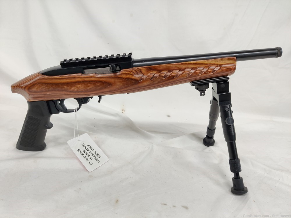 Ruger 22 Charger .22 LR Semi-Auto Pistol w/Bipod, Wood Stock, 10rd-img-8