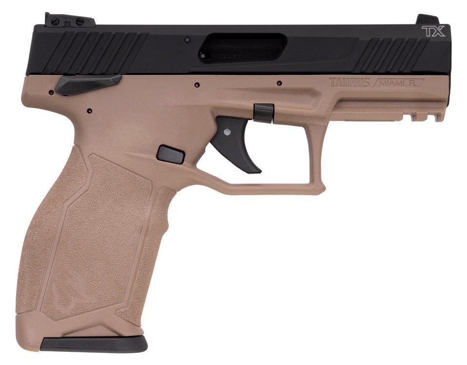 Taurus TX22 22 LR Pistol w/Manual Safety - FDE/Black-img-4