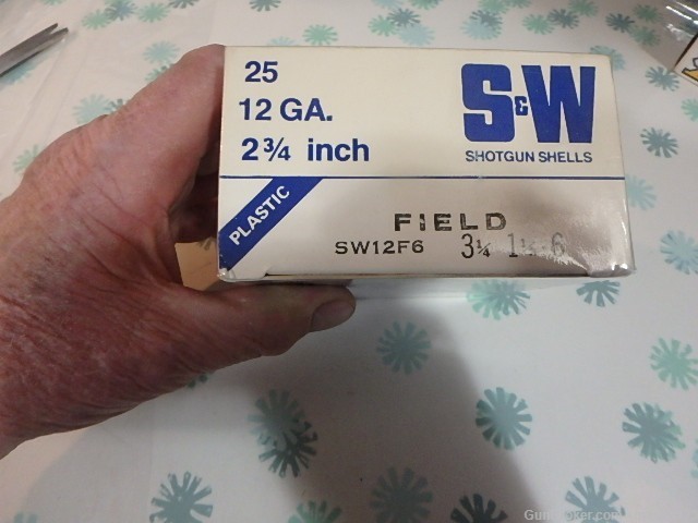 FULL WHITE 12 GA SMITH AND WESSON BOX NO 6 SHOT-clean one-img-2
