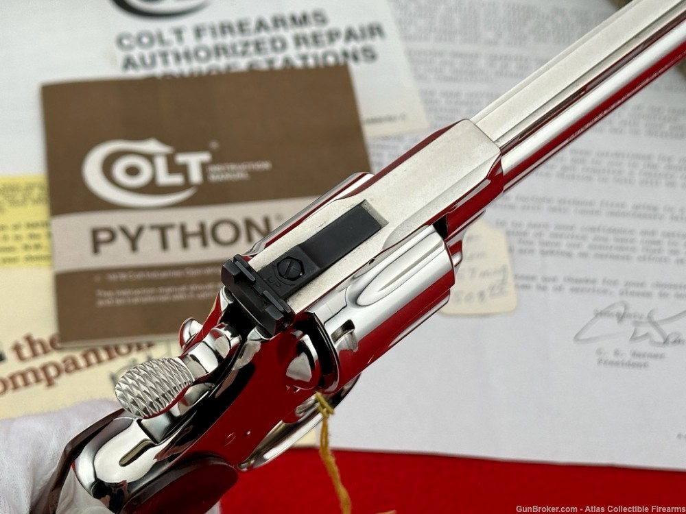 MUSEUM GRADE 1981 Colt Python 6" 357 Magnum |*FACTORY NICKEL FINISH*| NIB!-img-14