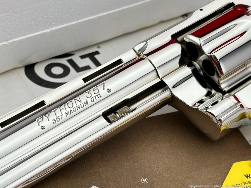 MUSEUM GRADE 1981 Colt Python 6" 357 Magnum |*FACTORY NICKEL FINISH*| NIB!-img-4