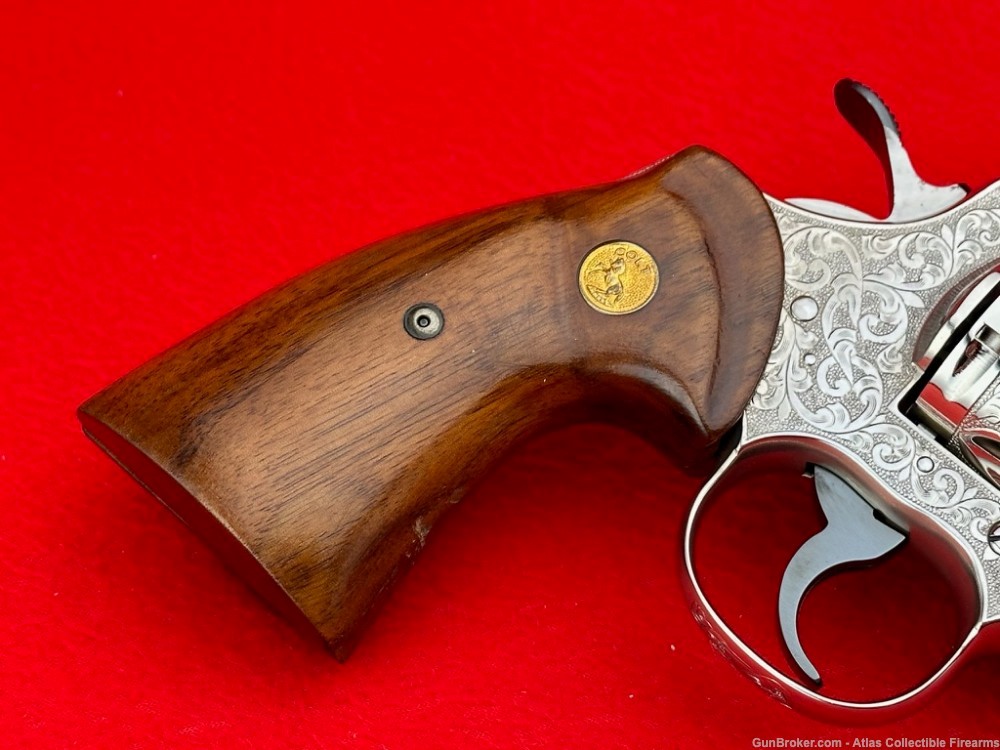 AMAZING Colt Python 6" Nickel 357 Magnum |*WALTER SHANNON MASTER ENGRAVED*|-img-12