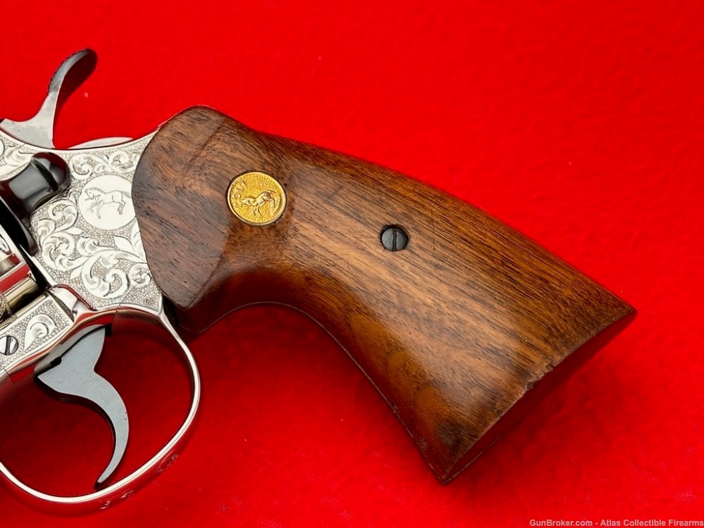 AMAZING Colt Python 6" Nickel 357 Magnum |*WALTER SHANNON MASTER ENGRAVED*|-img-6