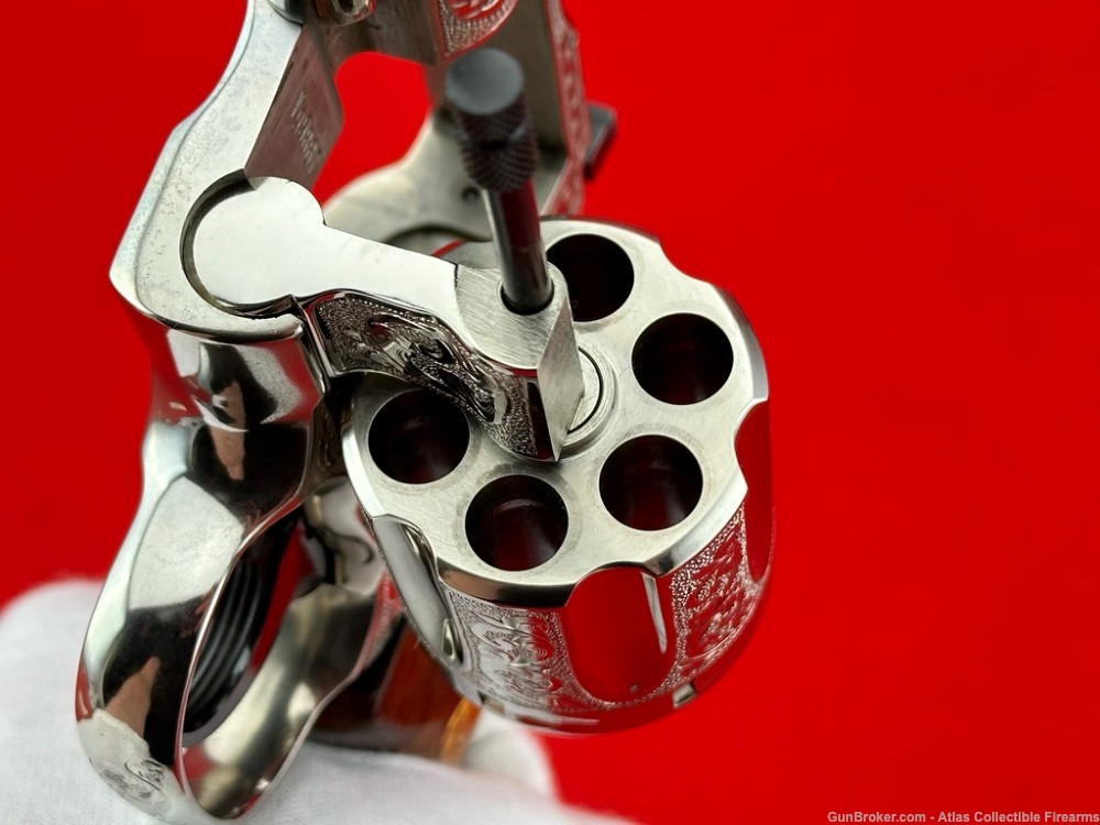 AMAZING Colt Python 6" Nickel 357 Magnum |*WALTER SHANNON MASTER ENGRAVED*|-img-23