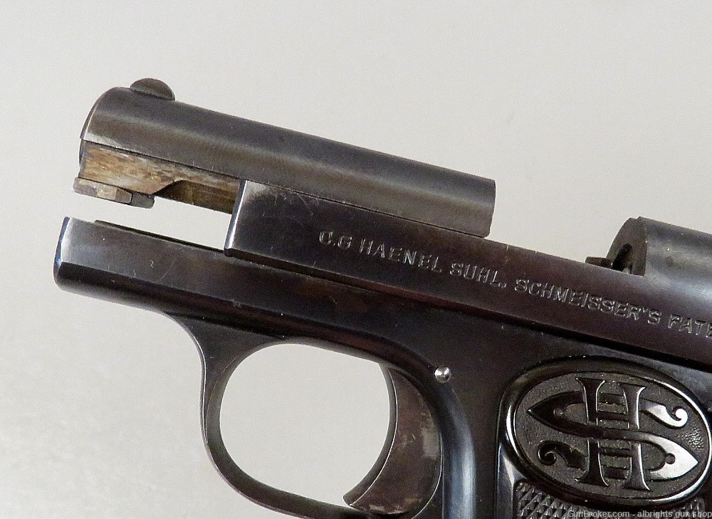 C G HAENEL / SCHMEISSER 6.35 / 25 Auto German Pocket Pistol VERY NICE -img-22