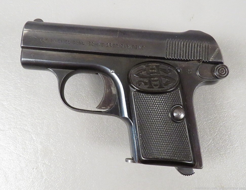 C G HAENEL / SCHMEISSER 6.35 / 25 Auto German Pocket Pistol VERY NICE -img-0