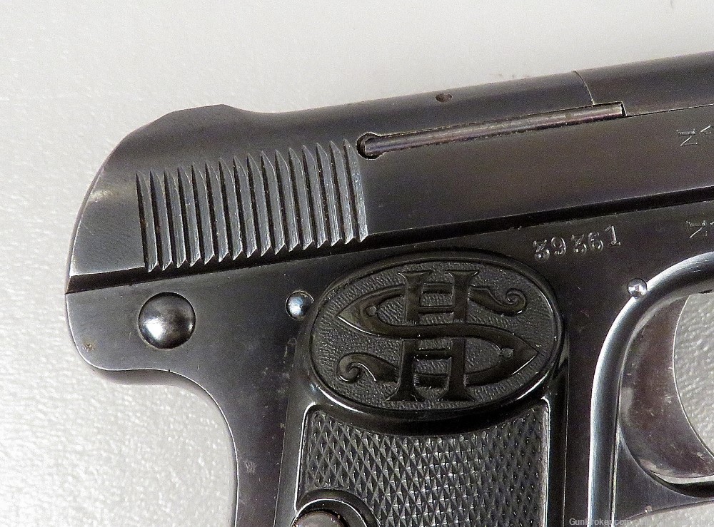 C G HAENEL / SCHMEISSER 6.35 / 25 Auto German Pocket Pistol VERY NICE -img-5