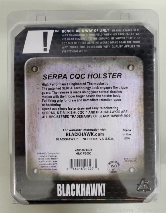 Blackhawk Serpa Concealment Holster H&K P2000 right hand 410516BK-R-img-1