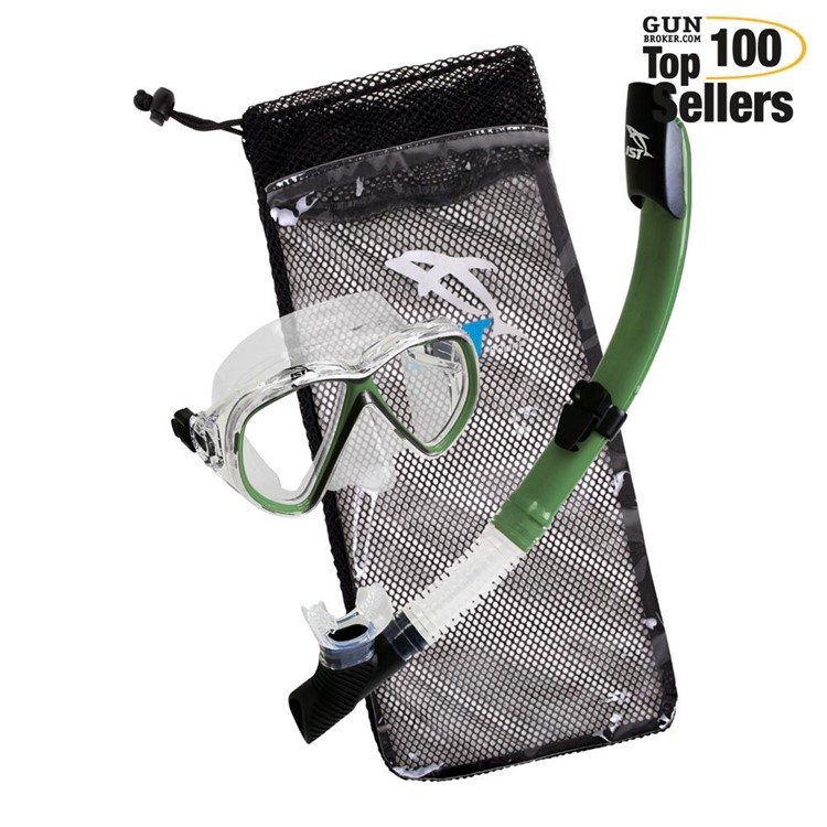 IST Junior Snorkeling Mask And Snorkel Green Combo Set (CSJ01-GN)-img-0