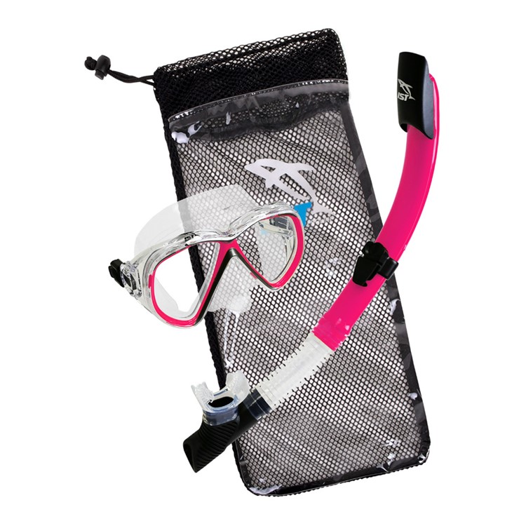 IST Junior Snorkeling Mask And Snorkel Pink Combo Set (CSJ01-P)-img-1