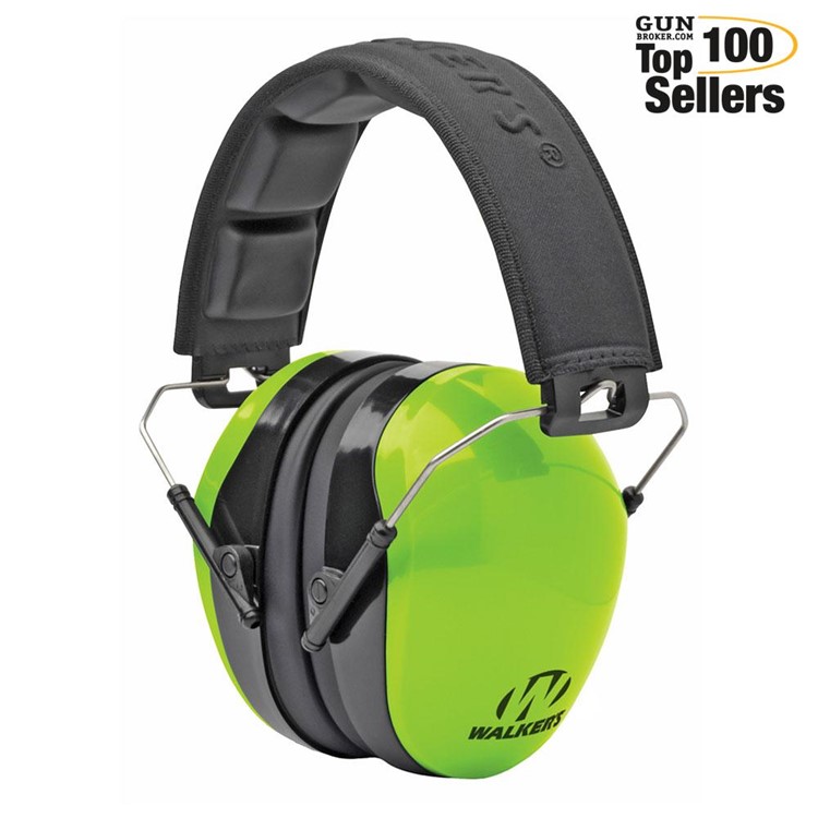 WALKER'S GAME EAR Dual Color Hi Vis Green Passive Advanced Protection Muff-img-0