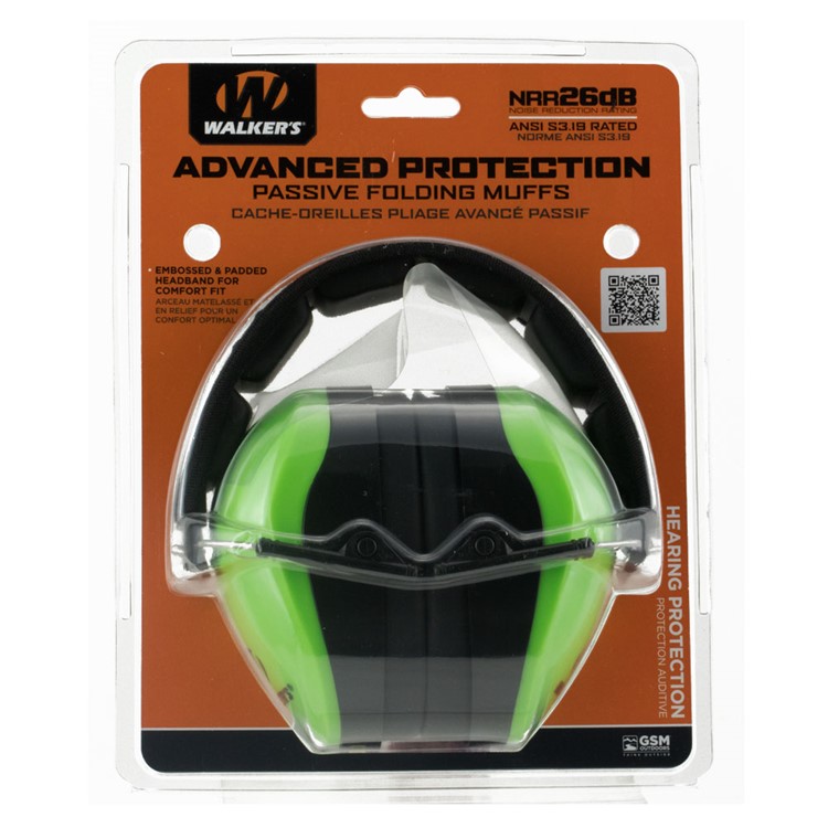 WALKER'S GAME EAR Dual Color Hi Vis Green Passive Advanced Protection Muff-img-3