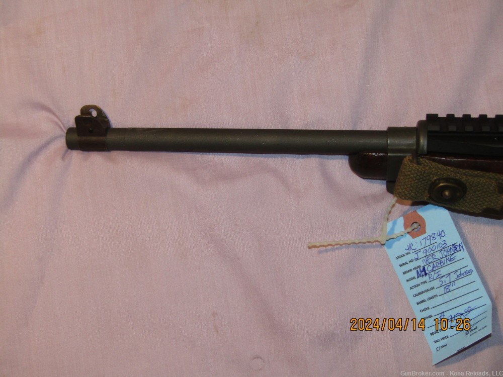 Iver Johnson, M1 carbine, 5.7 Johnson cal., 18 inch new Numrich barrel, GI -img-3