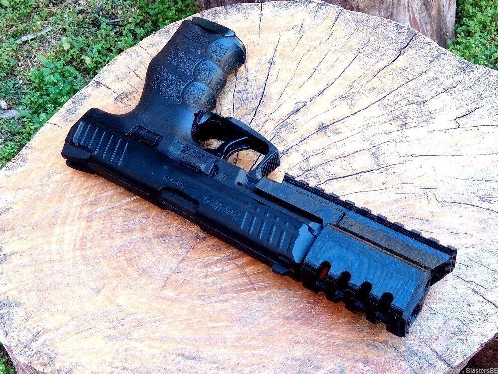 J.W. Frame Mounted Compensator with 10-Slots Rail for H&K VP9 P30 Airsoft-img-7